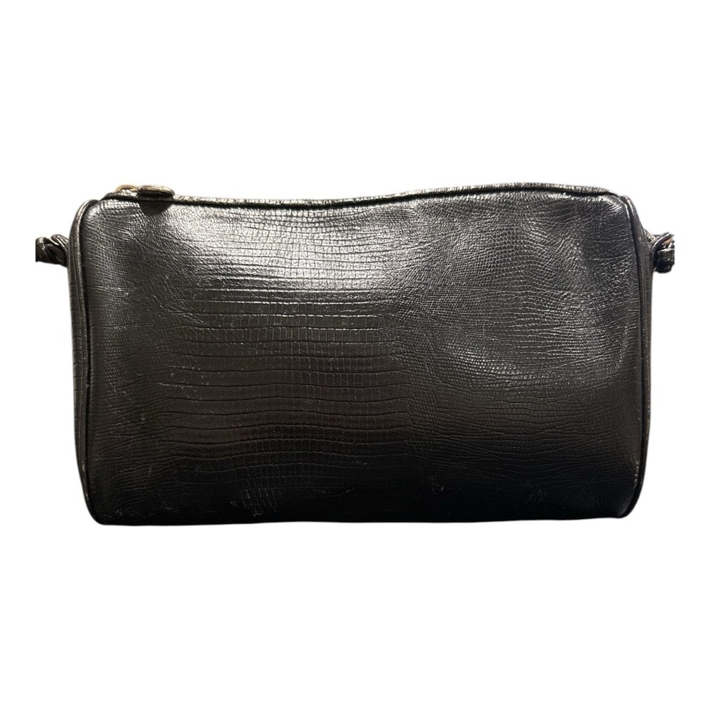 Austin Designs Animal Skin Leather crossbody bag zip top, zip pocket inside AR 6